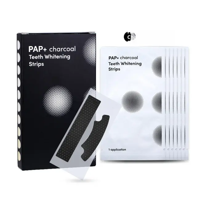 PAP Activated Carbon Teeth Strips Whitening Strip Cleaning Teeth Strips One Box - Shop at LoveMi