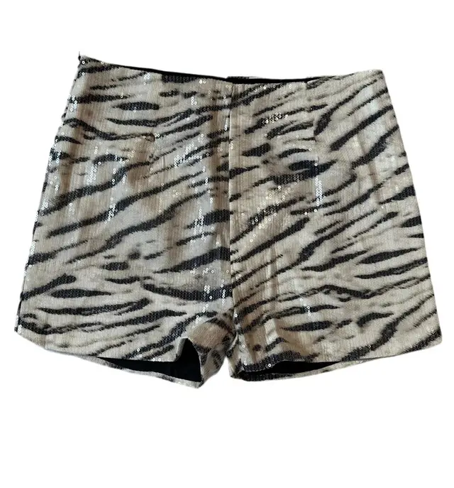 Leopard Print Elastic Waist Casual Shorts Zebra - Shop at LoveMi