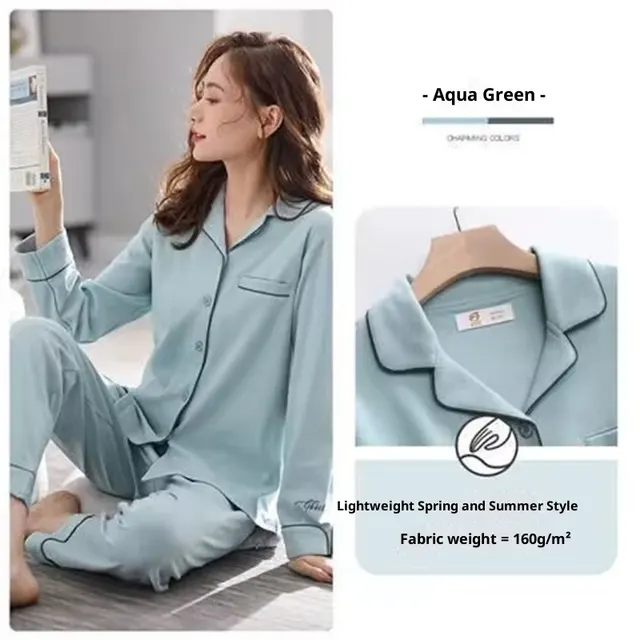 Women's Cotton Pajamas Can Be Worn Outside In Spring And Autumn 224 Style - Shop at LoveMi