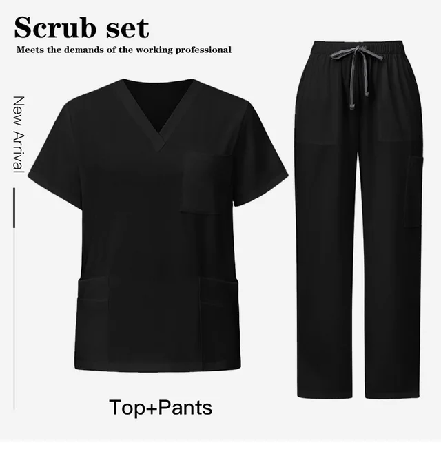 Nurses' Uniform Bath Beauty Shop Set Black - Shop at LoveMi