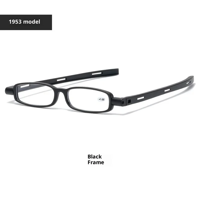 Rotating Folding Flower Mirror Presbyopic Glasses Black Frame - Shop at LoveMi