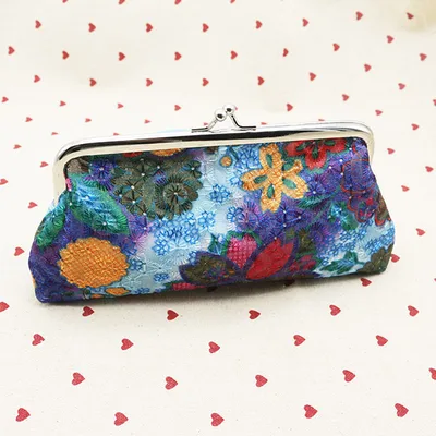 Women's Embroidered Fabric Wallet Long Red - Shop at LoveMi