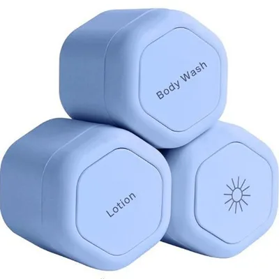 Travel Container Body Care Capsule Set Magnetic Travel Capsule Blue - Shop at LoveMi