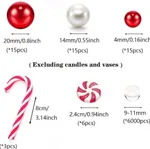 Floating Stuffed Vase Christmas Decorations - Red Suit 2 Without Candles