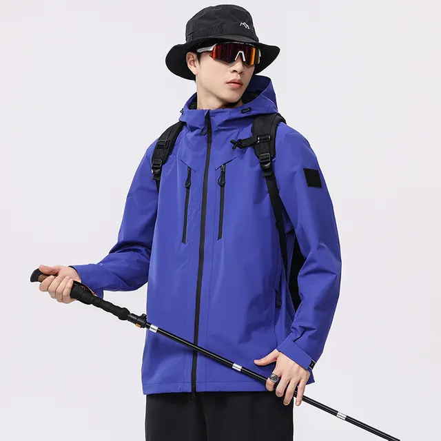 Outdoor Sports Windproof Waterproof Men's Outdoor Jacket Aurora Blue Coat - Shop at LoveMi