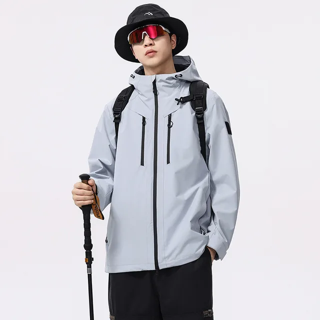 Outdoor Sports Windproof Waterproof Men's Outdoor Jacket Glacier Blue Coat - Shop at LoveMi