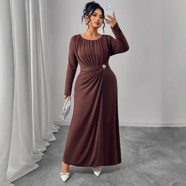 Fashion Coffee Color Dress For Women Coffee Color - Shop at LoveMi