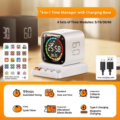 Timer Student Time Self discipline Management Learning White - Shop at LoveMi