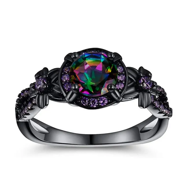 Sweet Cool Color Ring For Women A096 Black Gold - Shop at LoveMi
