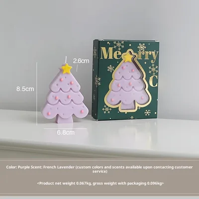 Santa Claus Aromatherapy Candle Handmade Atmosphere No 3 Purple - Shop at LoveMi