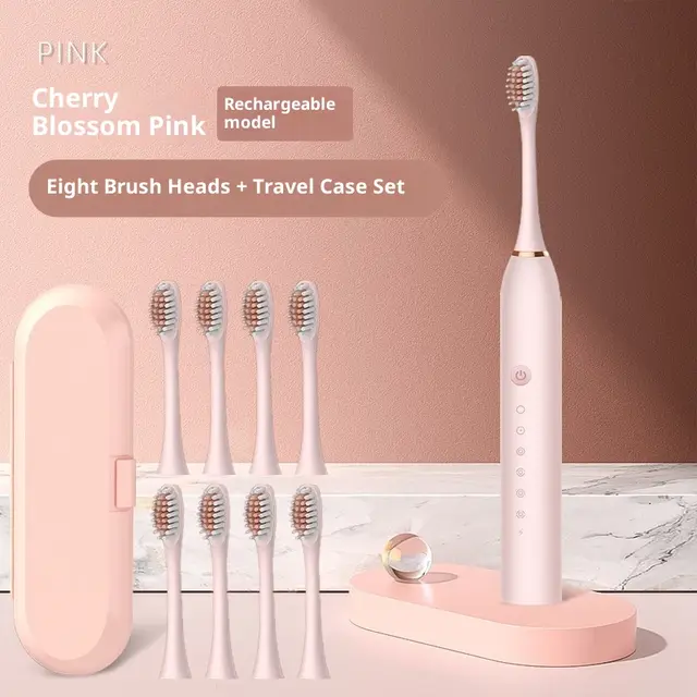 Soft bristle Toothbrush Rechargeable Automatic Electric Toothbrush X3 Pink - Shop at LoveMi