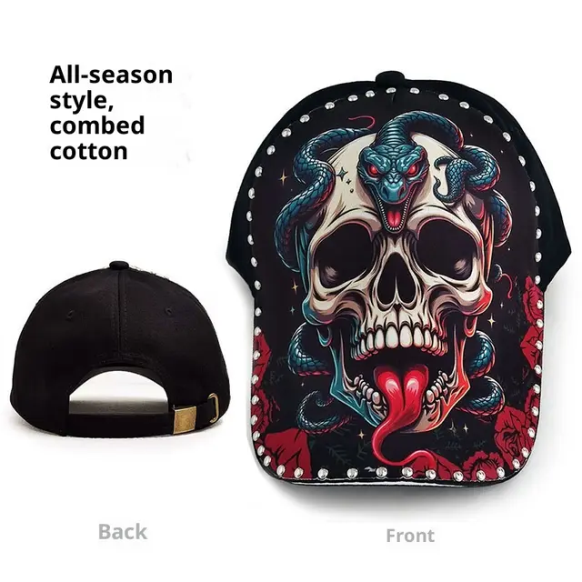 Peaked Cap Deep Top Hard Top Men's Cool Printed Hat Widened Four Seasons - Shop at LoveMi