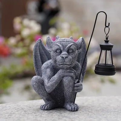 Creative Stone Statue Ghost Solar Decoration Stone Statue Ghost - Shop at LoveMi