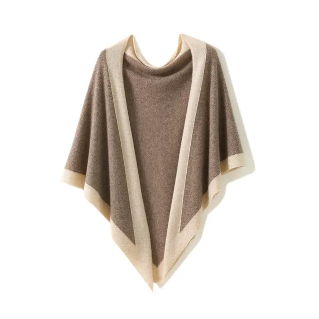 Shawl Wool Oversized Triangular Binder Raw Velvet Camel - Shop at LoveMi