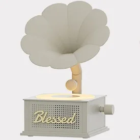 Atmosphere White Noise High Sound Quality Retro Bluetooth Speaker Gray White - Shop at LoveMi