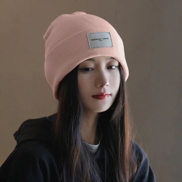 All matching Knitted Hat Women's Winter Korean Style Fashion All matching Pink - Shop at LoveMi