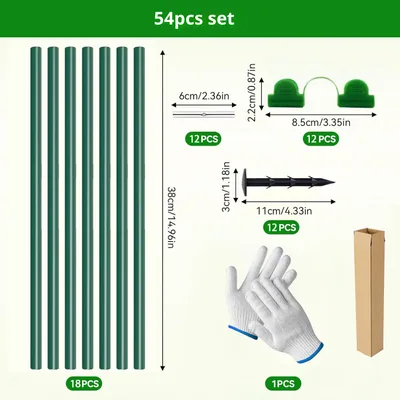 Green Gardening Plant Flower Vegetable Greenhouse Fiber Rod Green - Shop at LoveMi