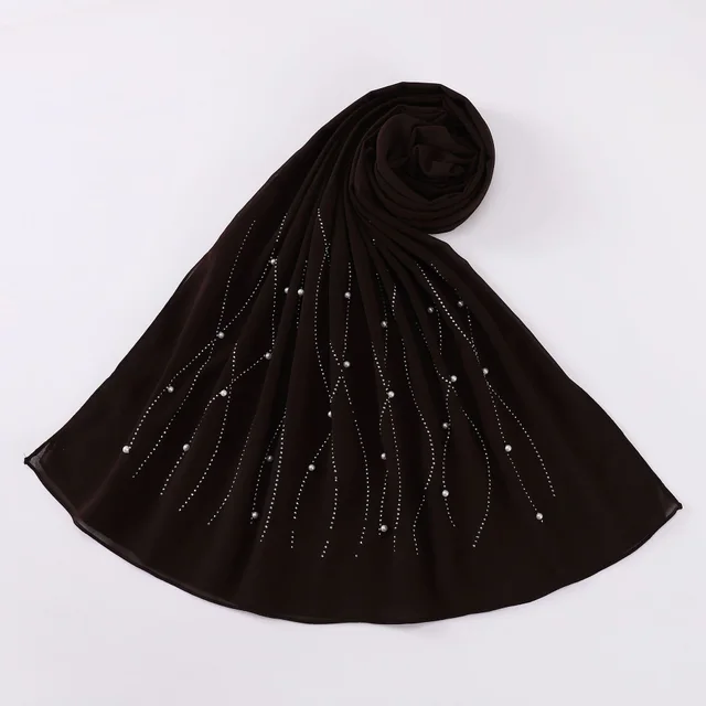 Women's Mesh Rhinestone Headscarf Shawl Brown - Shop at LoveMi