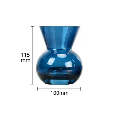 Minimalist Creative Single Vase Colorful Glass Vase Blue - Shop at LoveMi