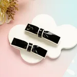 Bow Spring Sweet Acrylic Hairpin - Black