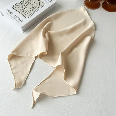Women's Solid Color Fabric Bag Headscarf Cream Yellow - Shop at LoveMi