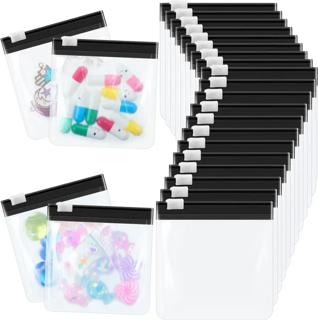 Colorful Environmental Protection Travel Tablet Small Zipper Buggy Bag Black - Shop at LoveMi
