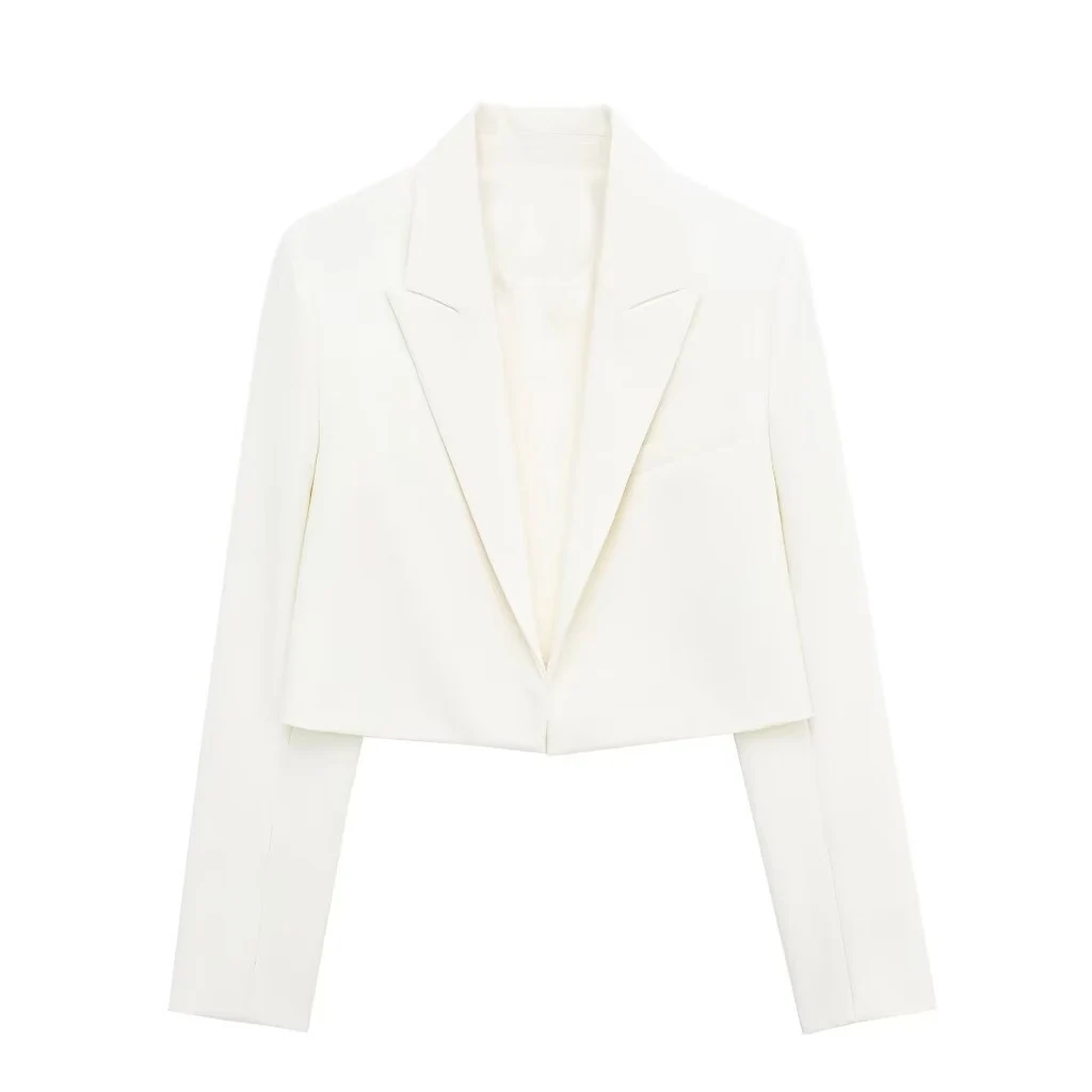 Spring New Short Suit Coat Top - Beige Coat