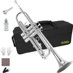 Gold Lacquer Trumpet Musical Instrument B Flat Children's Grade Examination Beginner Musical Instrument - Nickel Plated Small