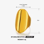 Stainless Steel Simple Style Exaggerated Thick Ring Personality - Gold Ring