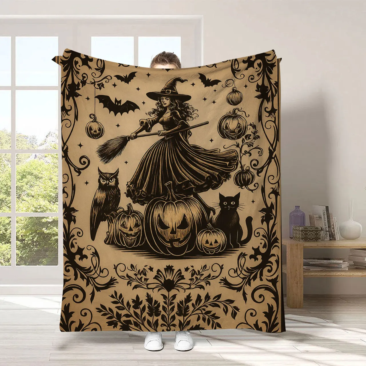 Witch Flannel Air Conditioning Blanket - Color Mtnw13 - View 1