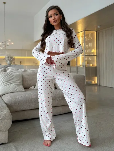 Ladies' Homewear Comfortable Fashion Pajamas Love Suit M - Shop at LoveMi