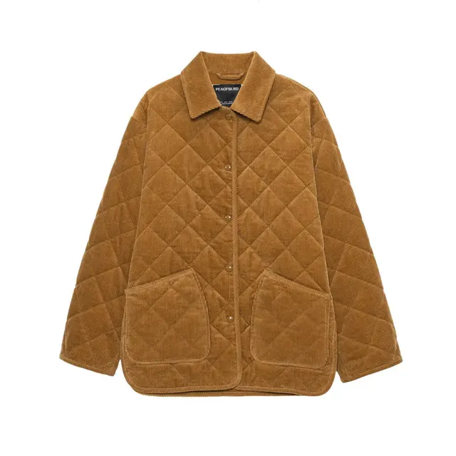 Wear New Corduroy Long sleeved Jacket Coat Brown - Shop at LoveMi
