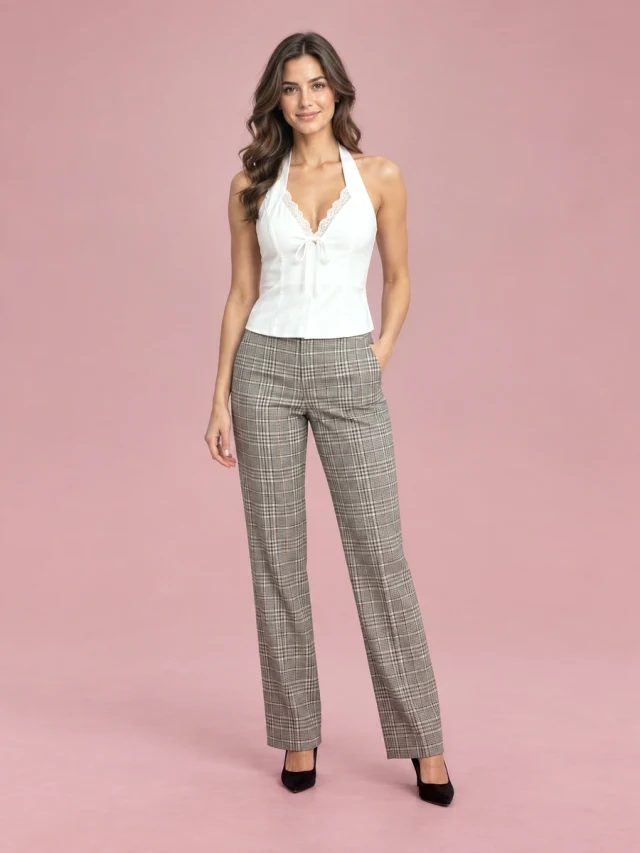 Short Pure Lace up Bow Halterneck Vest Women White - Shop at LoveMi
