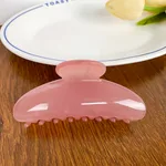 High-grade Semicircle Plastic Hairpin Elegant And Fashionable - Pink