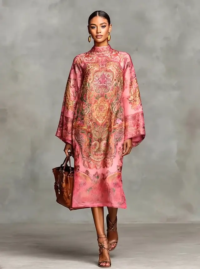 Digital Printing Fresh And Retro Flowy Dress - Shop at LoveMi