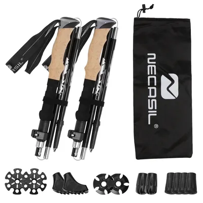Alpenstock Ultra light Telescopic Ultra short Automatic Folding Black - Shop at LoveMi
