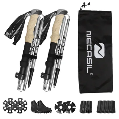 Alpenstock Ultra light Telescopic Ultra short Automatic Folding Gray - Shop at LoveMi