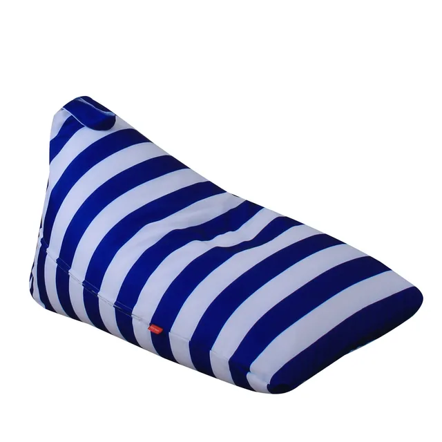 Plush Toy Storage Bag Children's Lazy Sofa Navy Blue And White Stripes - Shop at LoveMi