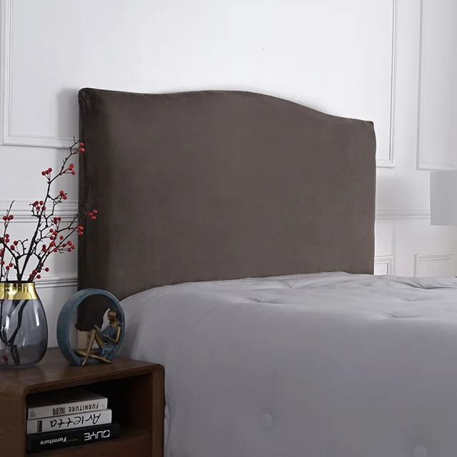 Household Solid Color Elastic Dustproof Bedside Protective Cover Coffee Gray - Shop at LoveMi