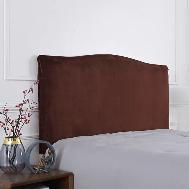 Household Solid Color Elastic Dustproof Bedside Protective Cover Dark Coffee - Shop at LoveMi