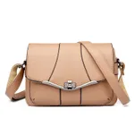 Fashionable And Versatile Commuter Patchwork Stylish Single-shoulder Crossbody Bag - Khaki