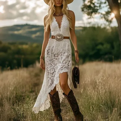 Lace Irregular Lace Skirt Dress White - Shop at LoveMi