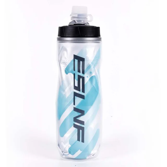 Insulated Road Bike Portable Large Capacity Insulated Water Bottle Blue And White - Shop at LoveMi