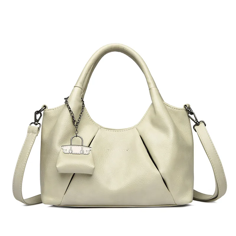 Trendy Niche Women's New Shoulder Bag Beige - Shop at LoveMi