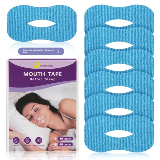 Cotton O shaped Anti snoring Patch For Nighttime Snoring Prevention Light Blue - Shop at LoveMi