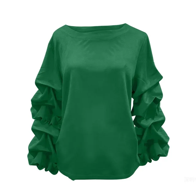 Pleated Fashion Niche Design Sense Top For Women Mint Green - Shop at LoveMi