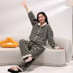 Striped Stand Collar Suit