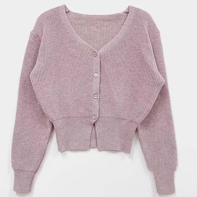 Temperament Waist cinching V neck Versatile Comfortable Long sleeved Jacket For Women Pink - Shop at LoveMi