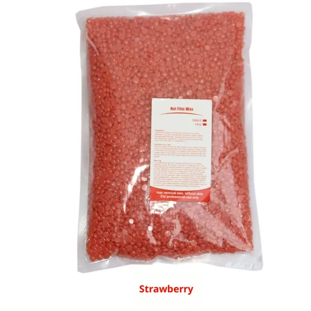 Solid Hard Wax Paper free Wax Therapy Granules Honey Bean Full Body Hair Removal Strawberry - Shop at LoveMi