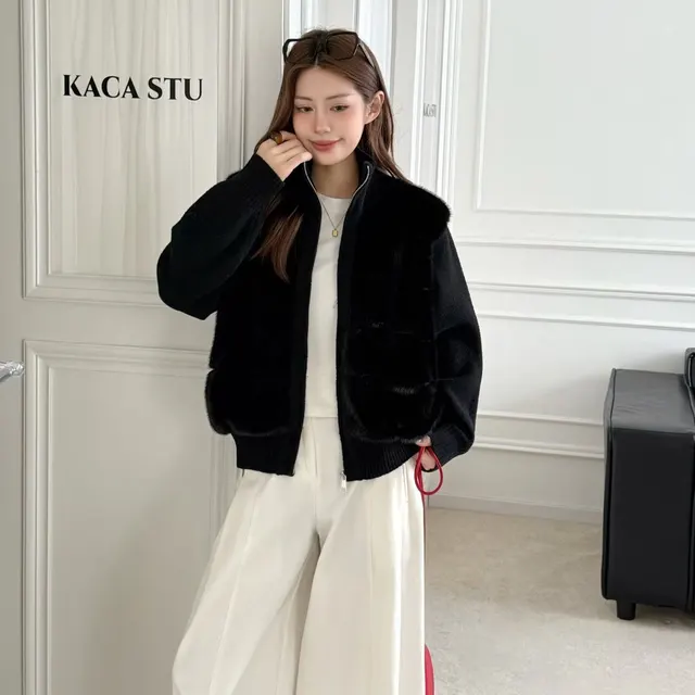 Women's Autumn And Winter New Loose Casual Sweater Coat Thick Black - Shop at LoveMi